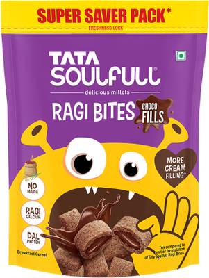 Tata Soulfull Ragi Bites Choco Fills, Kids Cereal Pouch