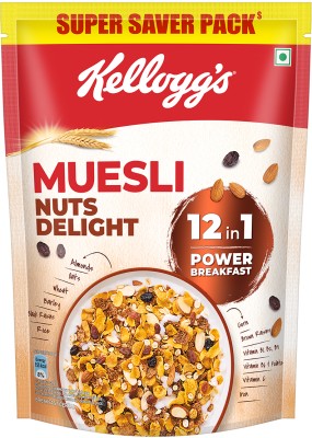 Kellogg's Nuts Delight, 12-in-1 Power Breakfast, IndiaNo.1 Muesli Cereal Pouch(750 g)