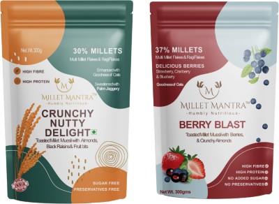 Millet Mantra Berry Blast and Crunchy Nutty Delight pack of 2 Pouch(2 x 300 g)