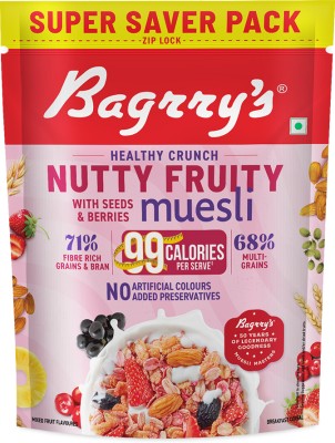 Bagrry's crunchy Nutty Fruity with Seeds & Berries muesli Pouch(1 kg)