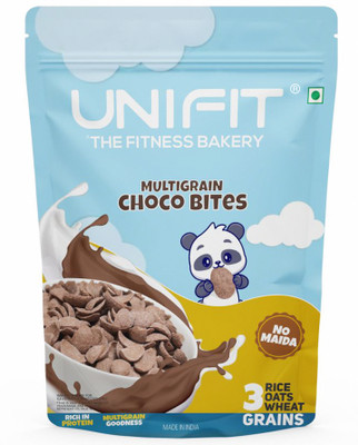 Unifit Multigrain Choco Bites Breakfast Cereals for kids Rich in Protein Pouch(375 g)