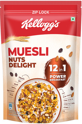 Kellogg's Nuts Delight, 12-in-1 Power Breakfast, IndiaNo.1 Muesli Cereal Pouch(1000 g)