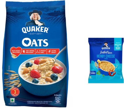 Quaker Oats 400g and Instant Oats Herby Cheese (32g) Pouch 400G +32G Pouch(2 x 0.2 kg)