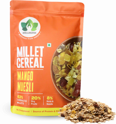 wellmonk by Wellmonk Millet Cereal Mango Museli Pouch(400 g)