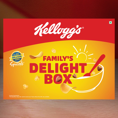 Kellogg’s Family Delight Box, Breakfast Cereal & Snacks With Bowl Box (977 G) For Rs. 417 @ 51% off