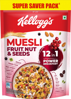 Kellogg's Muesli Fruit Nut & Seeds | 12 In 1 Power Breakfast | No Maida No Palm Oil Pouch(750 g)