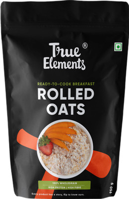 True Elements 100% Rolled Oats, High Protein & Fibre, Weight Loss & Gluten Free Pouch  (950 G) For Rs. 193