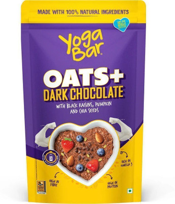 Yogabar Oats 1kg, Dark Chocolate Oatmeal, Breakfast Cereal Pouch(1 kg)