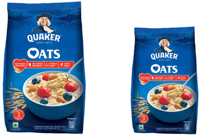 Quaker OATS MEAL PACK OF 2 (1000GRAMS + 400GRAMS) Vacuum Pack(2 x 700 g)