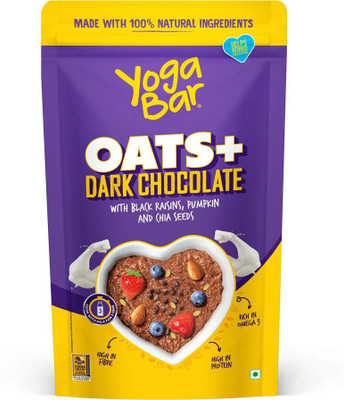 Yogabar Oats 400g, Dark Chocolate Oatmeal, Breakfast Cereal Pouch(400 g)