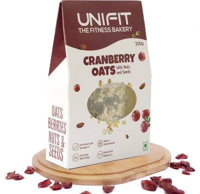 Unifit Delicious Cranberry Oats with the Goodness of Nuts & Seeds | Healthy Breakfast - Box(250 g)