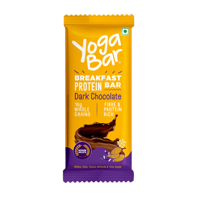 Yogabar by Sproutlife Foods Breakfast Protein Bars Dark Chocolate Flavor Pouch(50 g)