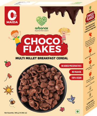 Arbanox Choco Flakes Multi Millet Breakfast Cereal Box(300 g)
