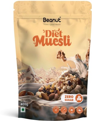 Beanut Diet Muesli | Power Breakfast | Protein Snack | Breakfast Cereal Pouch(400 g)