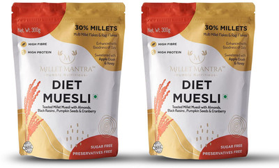 Millet Mantra by Millet Mantra Diet Muesli pack of 2 Pouch(2 x 300 g)