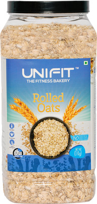 Unifit Rolled Oats Healthy Breakfast Rich Source of Protein & High Fiber Plastic Bottle(1 kg)