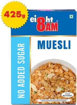 8AM Museli with Almond No Added Sugar | Healthy, Crunchy & Tasty Snack, Nutritious Box(425 g)