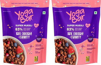 Yogabar Dark Chocolate Cranberry Muesli Pouch(2 x 0.7 kg)