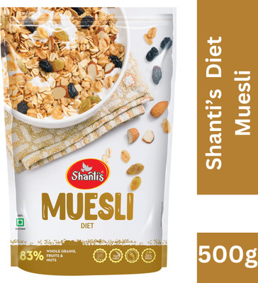 shanti's Diet Muesli Breakfast Cereal Ready to Eat Children Healthy Foods Pouch(500 g)
