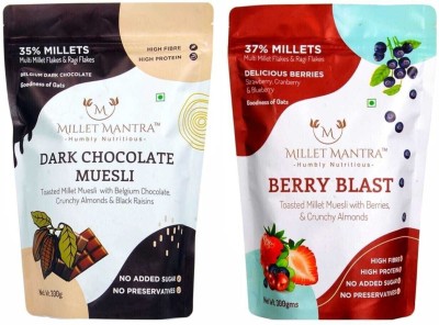 Millet Mantra by Millet Mantra Berry Blast & Dark Chocolate Muesli Combo Pouch(2 x 300 g)