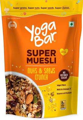 Yogabar by Yogabar Muesli Nuts&Seeds 700g|Breakfast Cereal with High Protein|High Fibre|Saver pack Pouch(700 g)