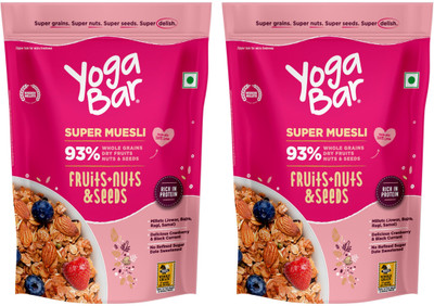 Yogabar Muesli 1.4Kg Fruits Nuts&Seeds|Wholegrain Breakfast |700g x 2 Pouch(2 x 700 g)