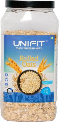 Unifit The Fitness Bakery Premium Rolled Oats with High Fiber Protein Rich Wholegrain | Plastic Bottle
