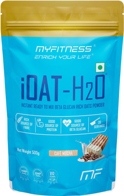 MYFITNESS by Paradise iOat H2O | Cafe Mocha | 20 Servings | Ready To Mix Oats Powder | Oats Pouch(500 g)
