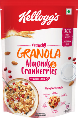 Kellogg's Granola Muesli Almonds & Cranberries ;Baked Multigrain Cereal Healthy Breakfast Pouch(450 g)
