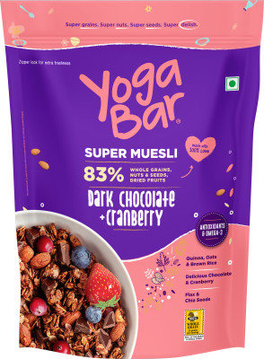 Yogabar Dark Chocolate & Cranberry Muesli Pouch(400 g)