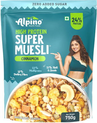 ALPINO High Protein Super Muesli Cinnamon 24g Protein-Rich Pouch(750 g)