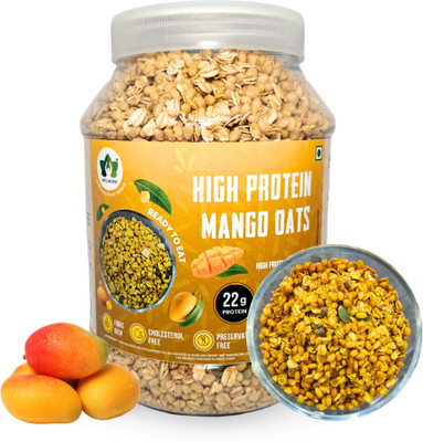 wellmonk by Wellmonk High Protein Mango Oats 1kg Jar(1000 g)