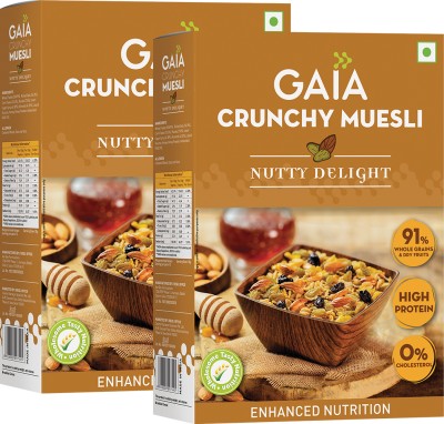 GAIA Nutty Delight Muesli, 400G (Pack of 2) Box(2 x 400 g)