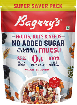 Bagrry's No Added Sugar Muesli Fruits, Nuts and Seeds Pouch(700 g)