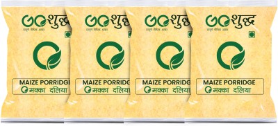 Goshudh Best Quality Makka Daliya 500gm Each (Pack Of 4) Maize Porridge (2000 g) Pouch(4 x 500 g)