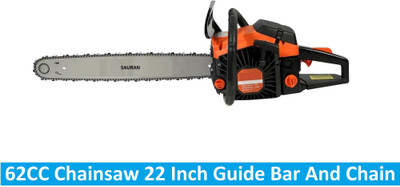 Sauran 22 inch Chainsaw With Guide Bar and Chain (CNS33) 62CC Petrol Chainsaw (CNS33) Fuel Chainsaw(Without Battery)