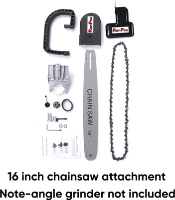 RanPra 16 INCH CHAINSAW BRACKET SET FOR ANGLE GRINDER Corded & Cordless Chainsaw(Without Battery)