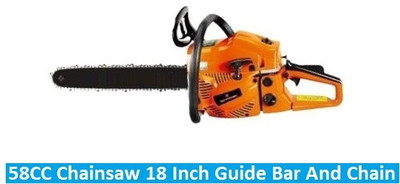 Sauran 58CC Chainsaw With 18 inch Guide Bar and Chain (CNS64) Fuel Chainsaw(Without Battery)