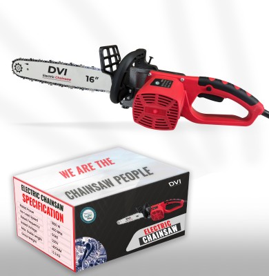 DVI Electric Chain With 16-Inch Guide Bar With 1800 W Low-Kickback | Perfect For Cutting Wood, Pruning and Harvesting Firewood | With Free 32 Feet Wire Corded Chainsaw(Without Battery)