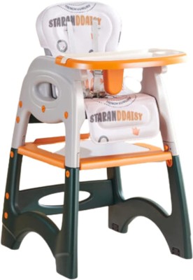StarAndDaisy 6in1 Baby High Chair CAT Design Multifunctional Feeding Chair (Orange White)(Orange White)