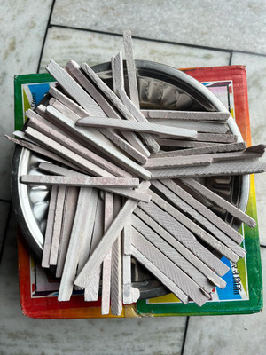 Gujisa White Natural Pencils,( Pack of 70 pcs) pencil-Best Quality slate pencil . School and home use stick(70 Sticks)