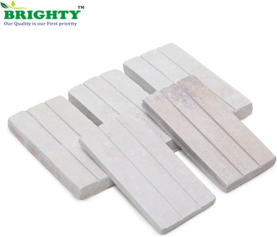 Brighty 100gms white natural earthy slate kitkatt joint bar made from natural stone billards chalk box(2 Sticks)
