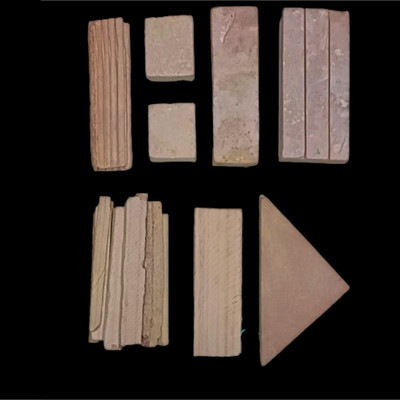 Brighty 1 kg red slate bar chip pencil cube slate stone pure natural pack of 10 billards Chalk box(10 Sticks)