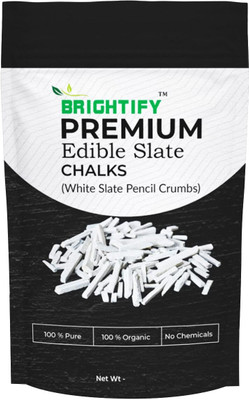 brightify Raw Simple White Slate Pencil Crumbs natural stone chalk Chalk box(19 Sticks)