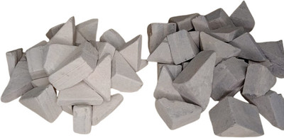 subhsavitri enterprises subhsavitri 1kg slate pencil black and white tiny triangle shale stone earthy billiards chalk(1000 ml)