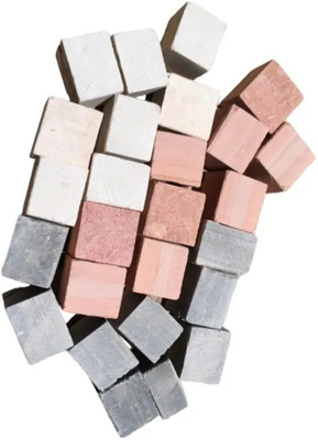 subhsavitri enterprises 1kg mix slate cube natrural shale stone earthy and crunchy billlards chalk(800 ml)