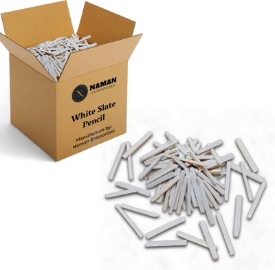 verma & company White slate pencil slate stick 1KG slate pencil item box writting Slate pencil Slate pencil(199 Sticks)