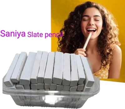 Saniya Slate pencil Bar Bat box packing White Slate pencil(40 Sticks)