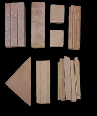 Brighty 1 kg red slate bar chips grooves kitkatt pencil cube slate stone pure natural Billards Chalk box(10 Sticks)