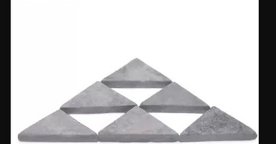 Brightyy 100gms black natural earthy mini slate traingle made from natural shale stone billards chalk box shale stone(5 Sticks)